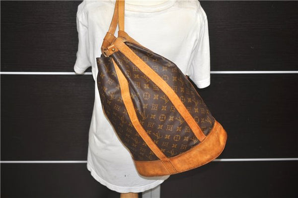 Authentic Louis Vuitton Monogram Randonnee GM Shoulder Bag M42244 LV 3760D