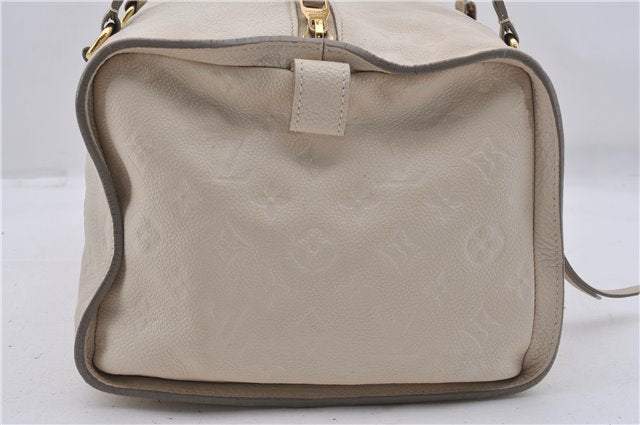 Auth Louis Vuitton Monogram Empreinte Anspire Shoulder Hand Bag Ivory LV 3765D