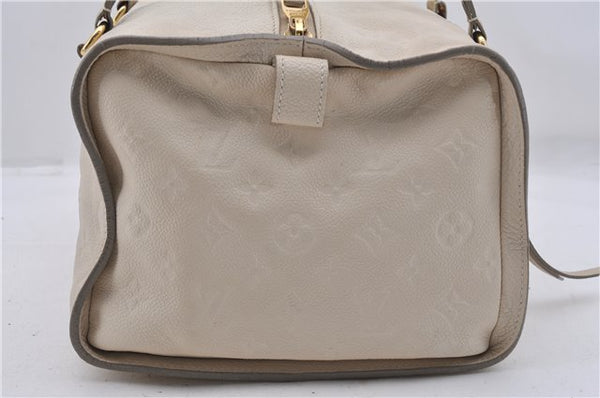 Auth Louis Vuitton Monogram Empreinte Anspire Shoulder Hand Bag Ivory LV 3765D