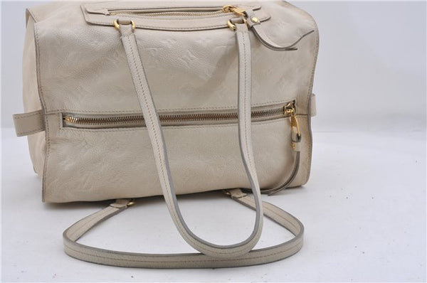 Auth Louis Vuitton Monogram Empreinte Anspire Shoulder Hand Bag Ivory LV 3765D