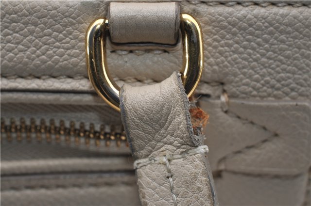 Auth Louis Vuitton Monogram Empreinte Anspire Shoulder Hand Bag Ivory LV 3765D