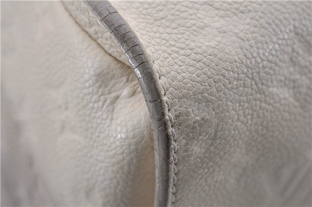 Auth Louis Vuitton Monogram Empreinte Anspire Shoulder Hand Bag Ivory LV 3765D