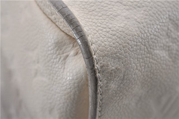 Auth Louis Vuitton Monogram Empreinte Anspire Shoulder Hand Bag Ivory LV 3765D
