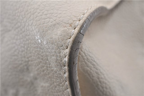 Auth Louis Vuitton Monogram Empreinte Anspire Shoulder Hand Bag Ivory LV 3765D