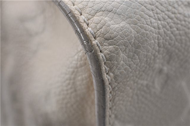 Auth Louis Vuitton Monogram Empreinte Anspire Shoulder Hand Bag Ivory LV 3765D