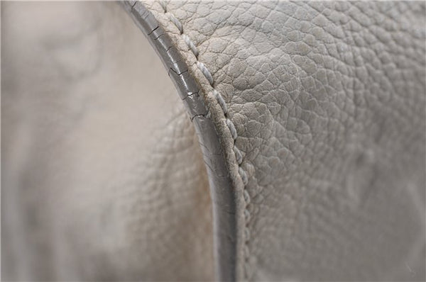 Auth Louis Vuitton Monogram Empreinte Anspire Shoulder Hand Bag Ivory LV 3765D