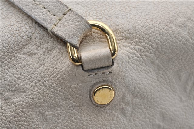 Auth Louis Vuitton Monogram Empreinte Anspire Shoulder Hand Bag Ivory LV 3765D