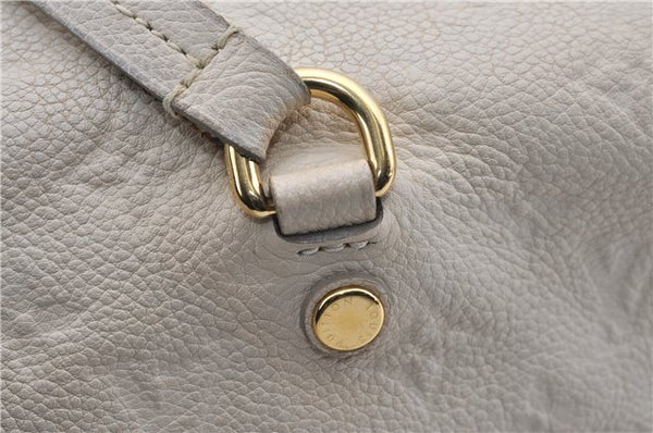 Auth Louis Vuitton Monogram Empreinte Anspire Shoulder Hand Bag Ivory LV 3765D