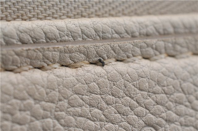 Auth Louis Vuitton Monogram Empreinte Anspire Shoulder Hand Bag Ivory LV 3765D