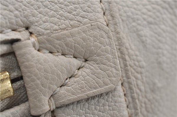 Auth Louis Vuitton Monogram Empreinte Anspire Shoulder Hand Bag Ivory LV 3765D