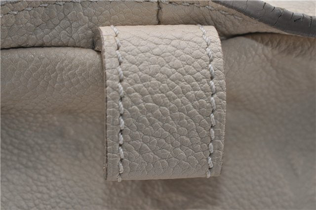 Auth Louis Vuitton Monogram Empreinte Anspire Shoulder Hand Bag Ivory LV 3765D