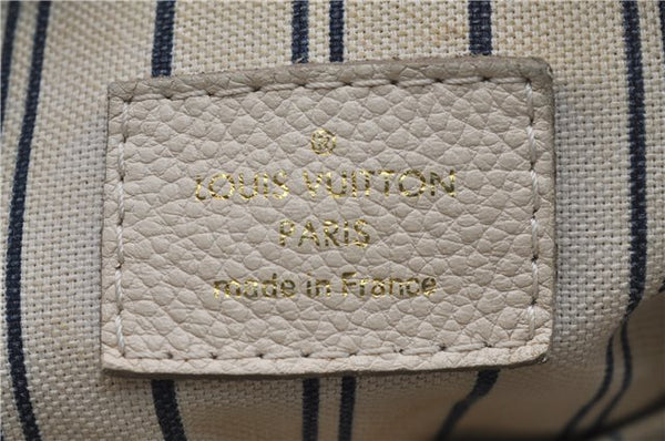 Auth Louis Vuitton Monogram Empreinte Anspire Shoulder Hand Bag Ivory LV 3765D