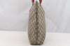 Authentic GUCCI Web Sherry Line GG Plus GG PVC Leather Tote Bag Brown 3769I