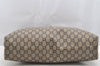 Authentic GUCCI Web Sherry Line GG Plus GG PVC Leather Tote Bag Brown 3769I