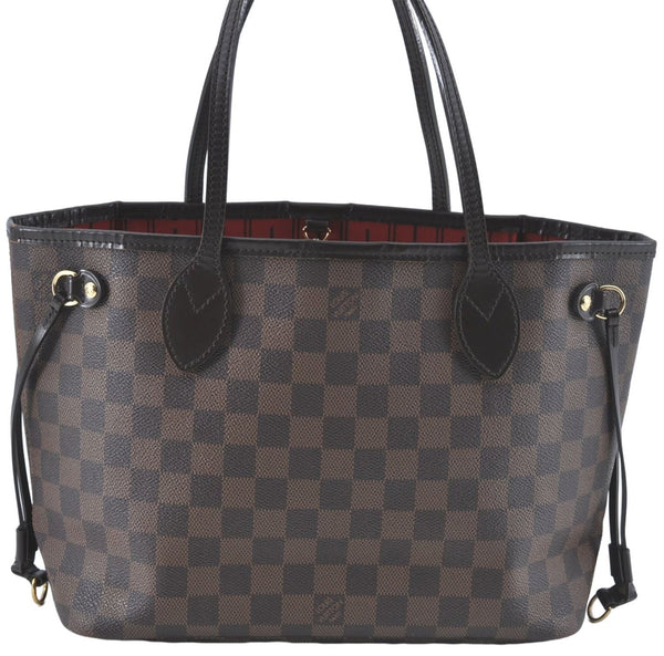 Authentic Louis Vuitton Damier Neverfull PM Shoulder Tote Bag N51109 LV 3771A