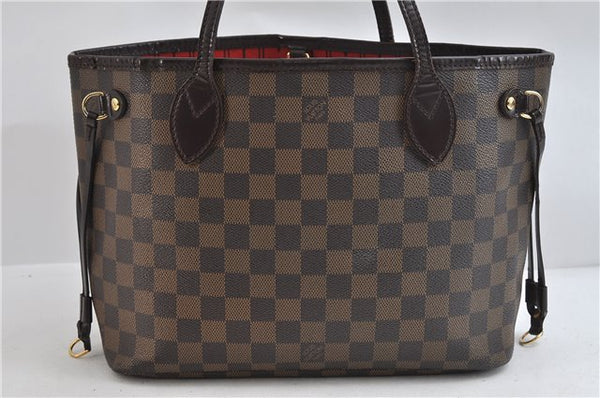 Authentic Louis Vuitton Damier Neverfull PM Tote Bag N51109 LV 3771D