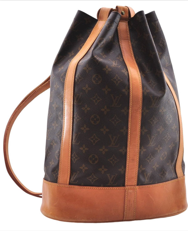 Authentic Louis Vuitton Monogram Randonnee GM Shoulder Bag M42244 LV 3774E
