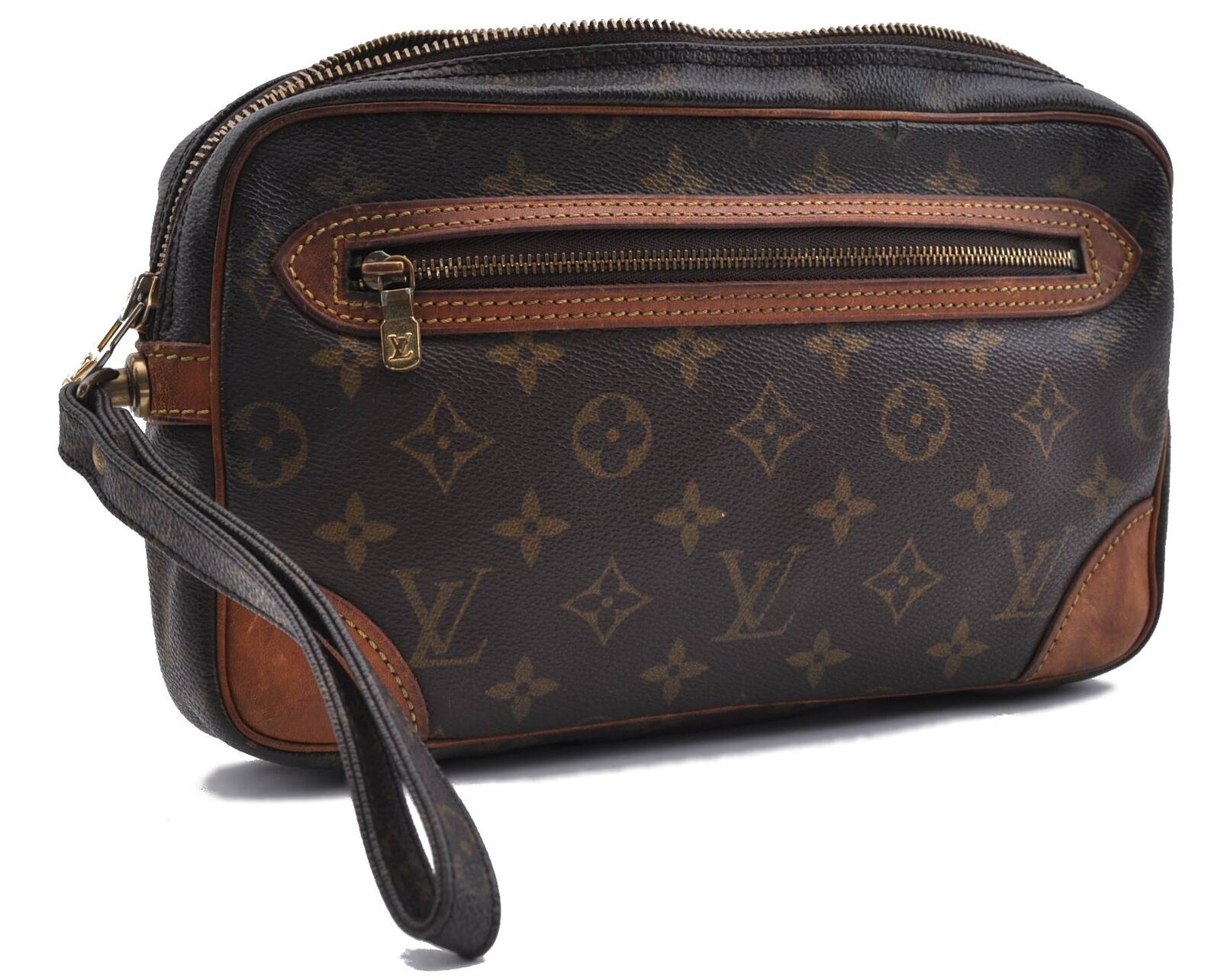 Louis Vuitton Monogram Marly Dragonne GM Clutch Hand Bag M51825 LV Junk 3777C