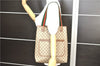 Authentic GUCCI Web Sherry Line Shoulder Tote Bag GG PVC Leather Brown 3777D