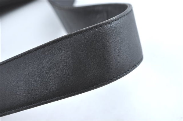 Authentic GUCCI Shoulder Cross Bag Purse GG Canvas Leather 91761 Black 3778C