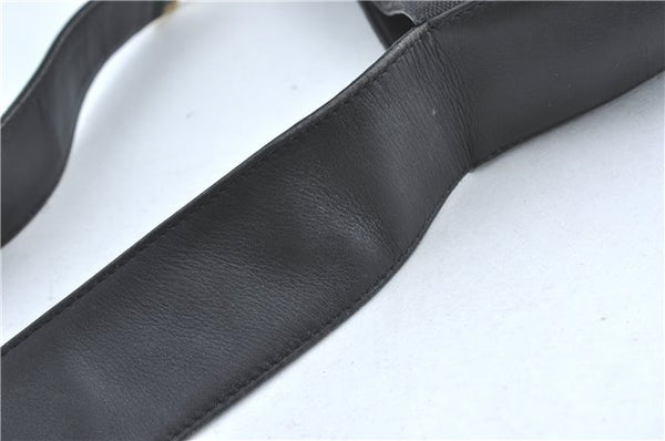 Authentic GUCCI Shoulder Cross Bag Purse GG Canvas Leather 91761 Black 3778C