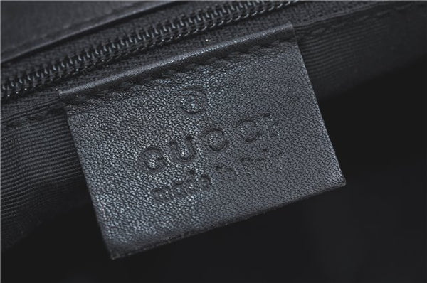 Authentic GUCCI Shoulder Cross Bag Purse GG Canvas Leather 91761 Black 3778C