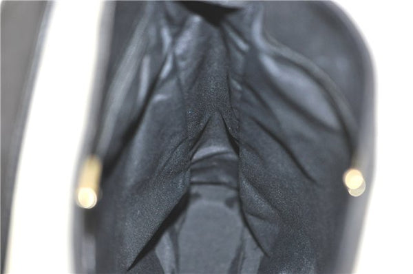 Authentic GUCCI Shoulder Cross Bag Purse GG Canvas Leather 91761 Black 3778C