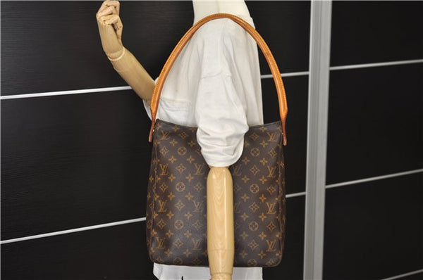 Authentic Louis Vuitton Monogram Looping GM Shoulder Bag M51145 LV 3779E