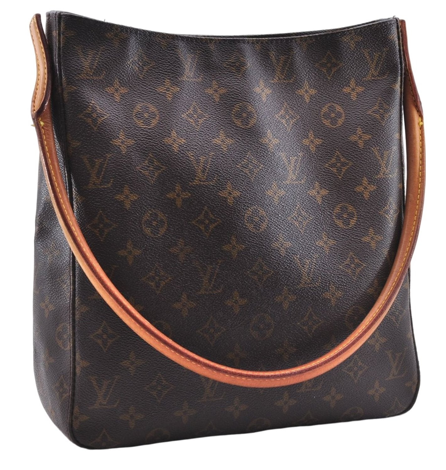 Authentic Louis Vuitton Monogram Looping GM Shoulder Bag M51145 LV 3780E