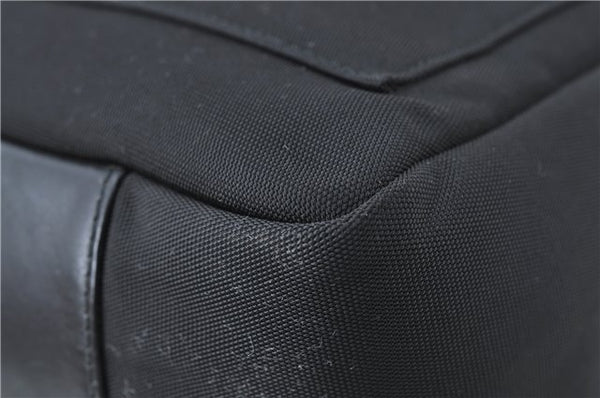 Authentic GUCCI Bamboo Shoulder Hand Bag Nylon Leather 0000509 Black Junk 3782D