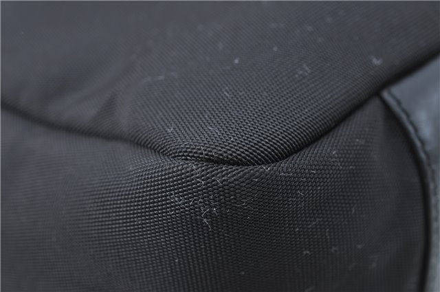 Authentic GUCCI Bamboo Shoulder Hand Bag Nylon Leather 0000509 Black Junk 3782D