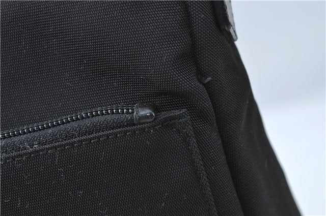 Authentic GUCCI Bamboo Shoulder Hand Bag Nylon Leather 0000509 Black Junk 3782D