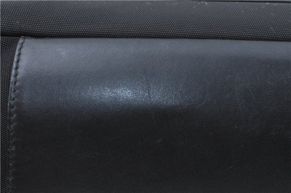 Authentic GUCCI Bamboo Shoulder Hand Bag Nylon Leather 0000509 Black Junk 3782D