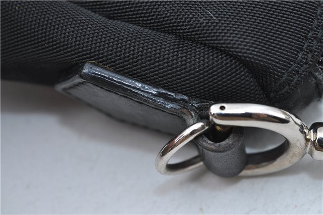 Authentic GUCCI Bamboo Shoulder Hand Bag Nylon Leather 0000509 Black Junk 3782D