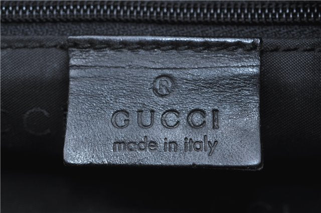 Authentic GUCCI Bamboo Shoulder Hand Bag Nylon Leather 0000509 Black Junk 3782D