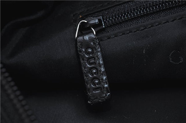 Authentic GUCCI Bamboo Shoulder Hand Bag Nylon Leather 0000509 Black Junk 3782D