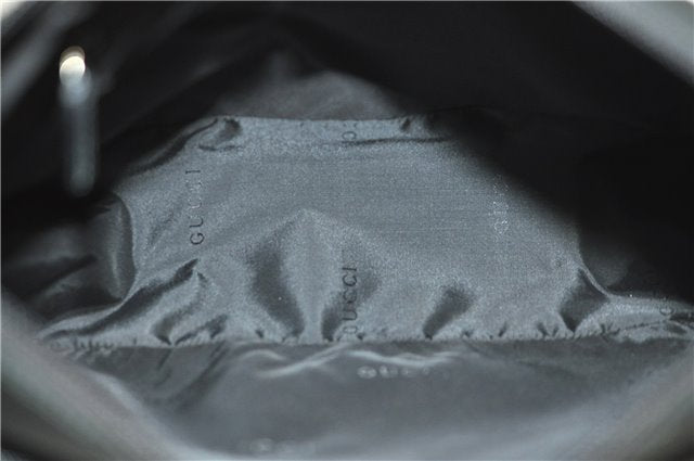 Authentic GUCCI Bamboo Shoulder Hand Bag Nylon Leather 0000509 Black Junk 3782D