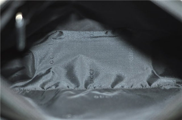 Authentic GUCCI Bamboo Shoulder Hand Bag Nylon Leather 0000509 Black Junk 3782D