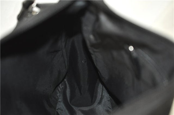 Authentic GUCCI Bamboo Shoulder Hand Bag Nylon Leather 0000509 Black Junk 3782D