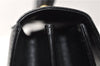 Authentic Ferragamo Gancini Leather 2 Way Shoulder Hand Bag Purse Black 3782F