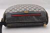 Authentic GUCCI Sherry Line Shoulder Bag GG PVC Leather Navy Blue Junk 3782I