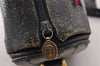 Authentic GUCCI Sherry Line Shoulder Bag GG PVC Leather Navy Blue Junk 3782I
