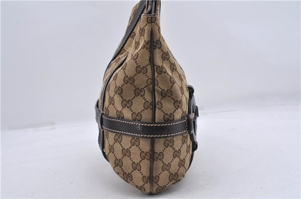Authentic GUCCI Shoulder Tote Bag GG Canvas Leather 181502 Brown 3791D