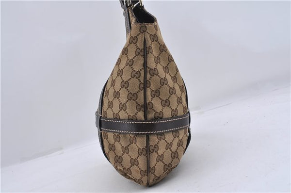 Authentic GUCCI Shoulder Tote Bag GG Canvas Leather 181502 Brown 3791D