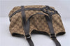 Authentic GUCCI Shoulder Tote Bag GG Canvas Leather 181502 Brown 3791D