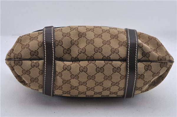 Authentic GUCCI Shoulder Tote Bag GG Canvas Leather 181502 Brown 3791D