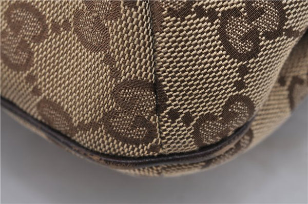 Authentic GUCCI Shoulder Tote Bag GG Canvas Leather 181502 Brown 3791D