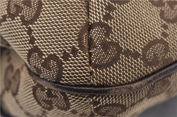 Authentic GUCCI Shoulder Tote Bag GG Canvas Leather 181502 Brown 3791D