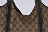 Authentic GUCCI Shoulder Tote Bag GG Canvas Leather 181502 Brown 3791D