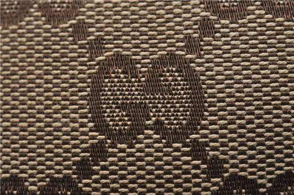 Authentic GUCCI Shoulder Tote Bag GG Canvas Leather 181502 Brown 3791D